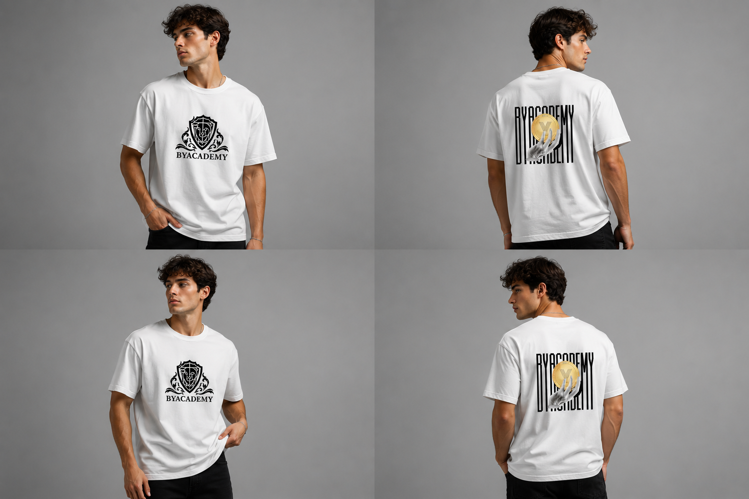 Белая футболка BYA New collection White на модели
